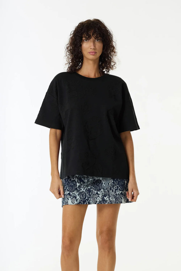 Off Duty Flora Tee | Black