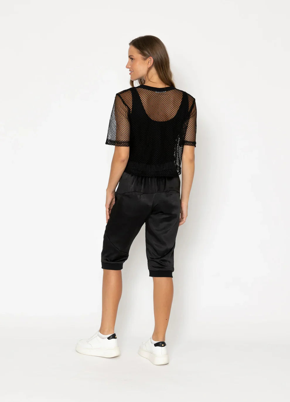 Arrow Mesh Top | Black
