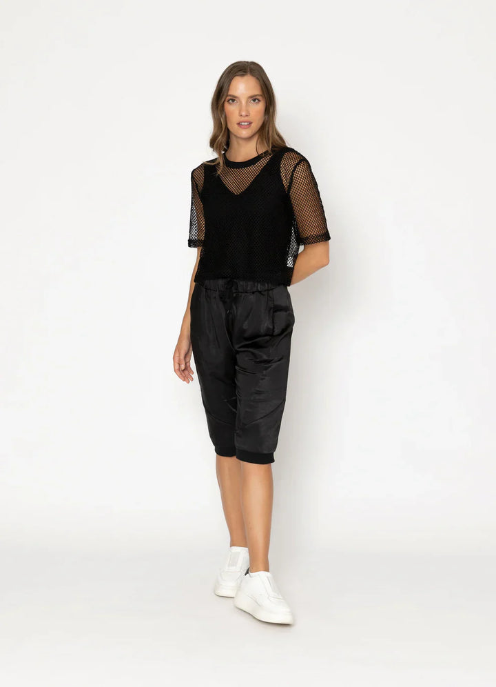 Arrow Mesh Top | Black