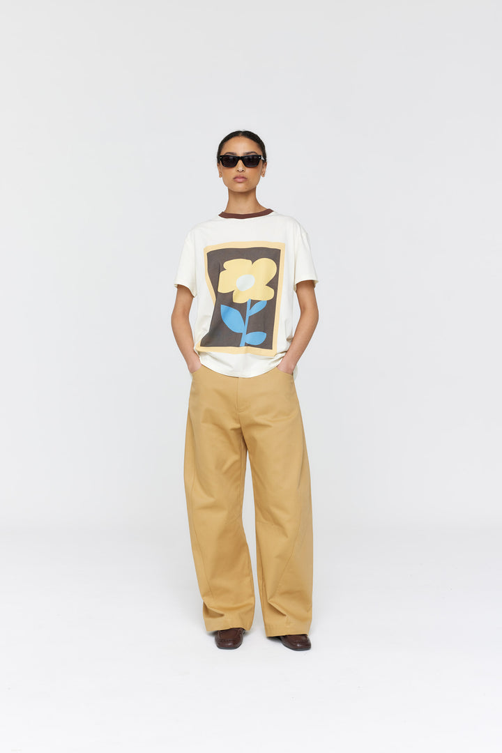 Aiden Tee | Ivory+Brown