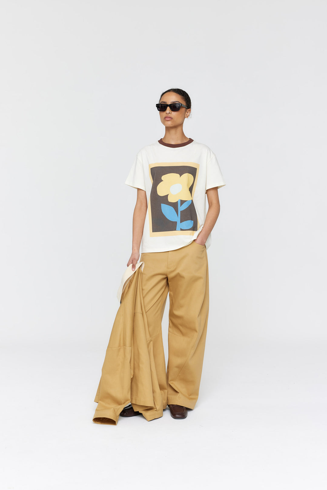 Aiden Tee | Ivory+Brown