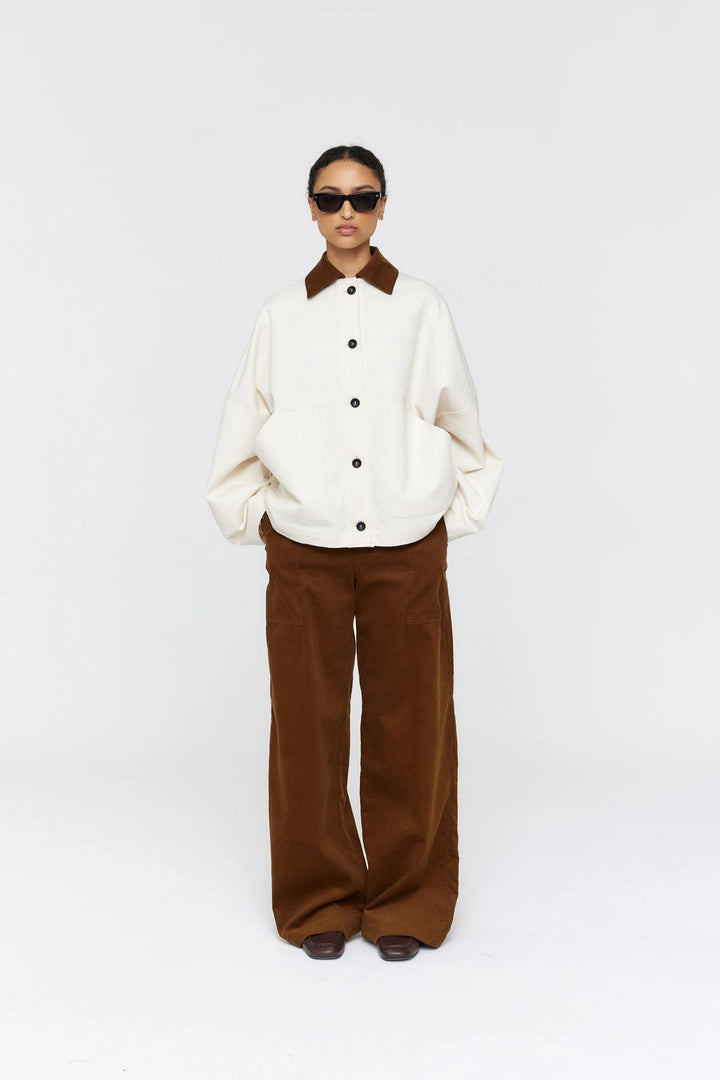 Franco Jacket | Ivory/Tobacco Cord