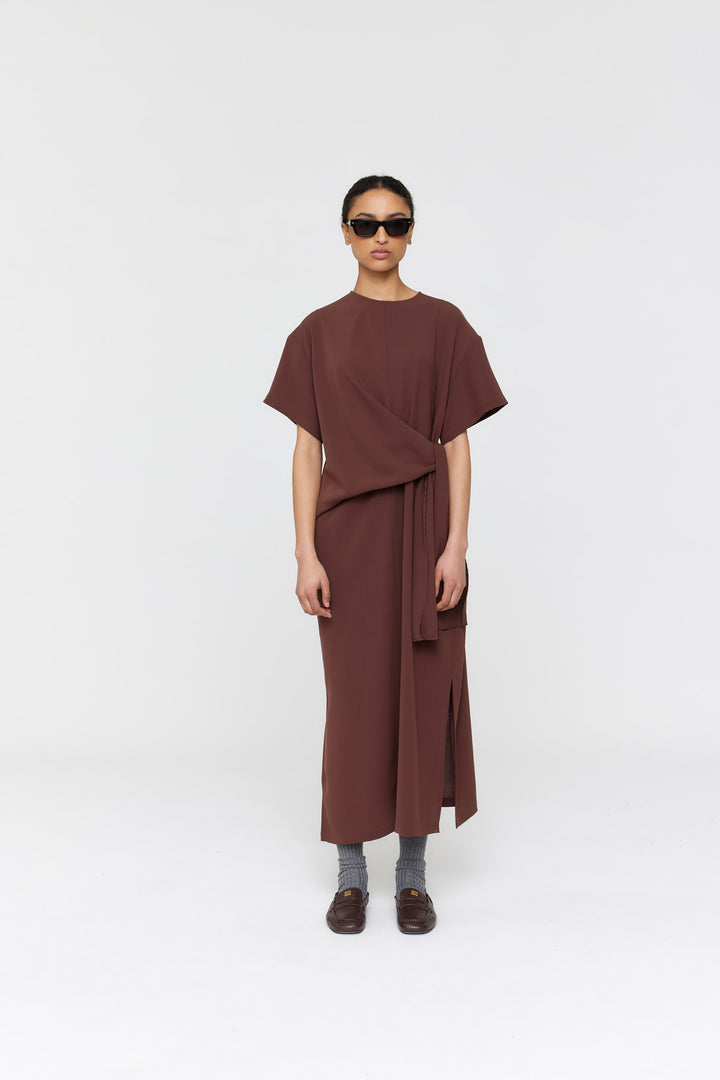 Diana Dress | Red Brown