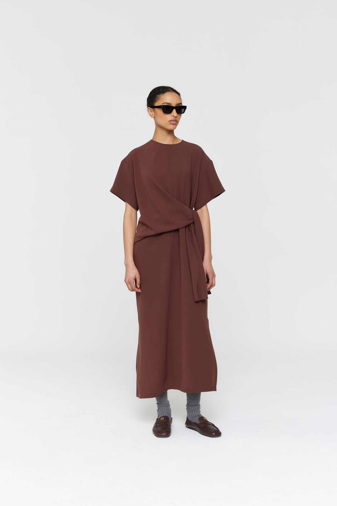 Diana Dress | Red Brown