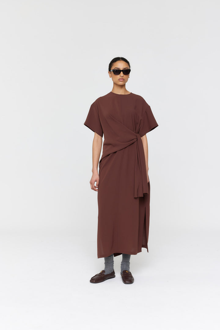 Diana Dress | Red Brown