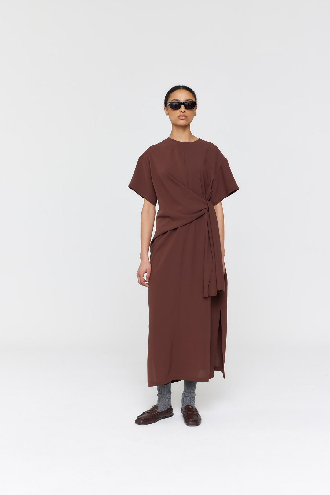 Diana Dress | Red Brown