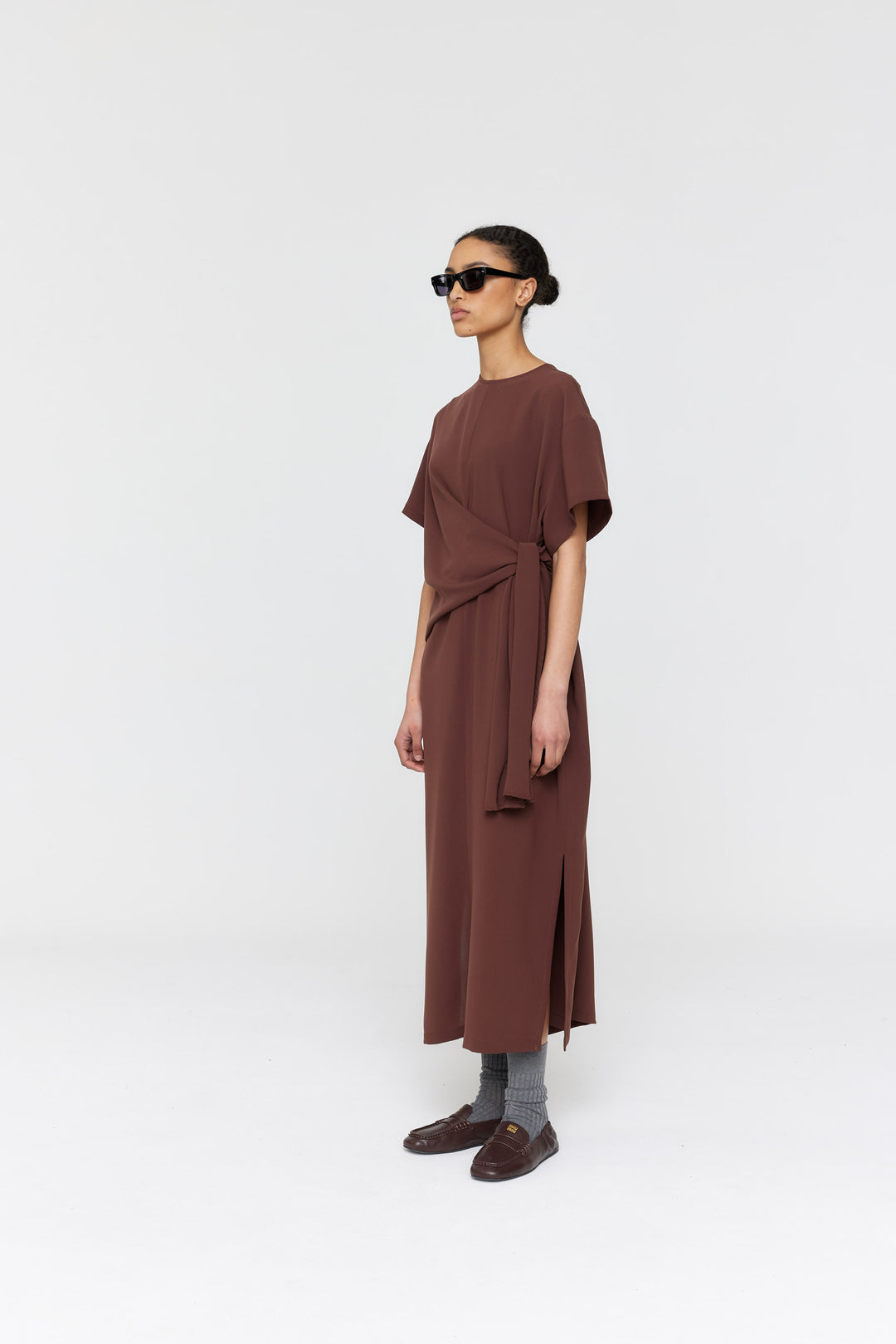 Diana Dress | Red Brown