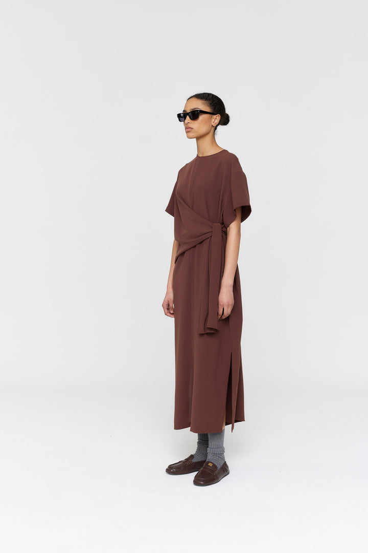 Diana Dress | Red Brown