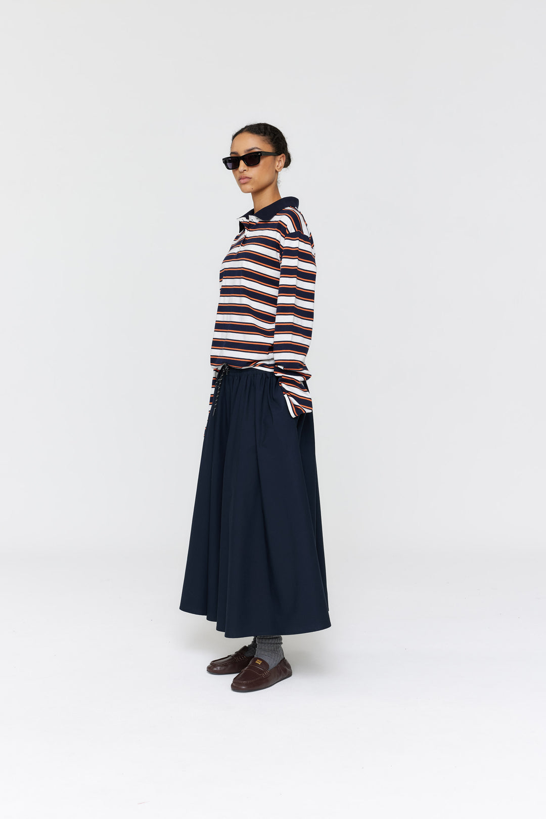 Alonso Polo Stripe | Ink/Cream