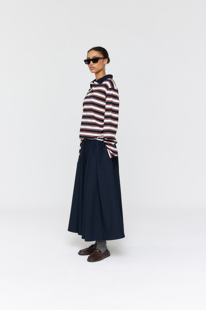 Alonso Polo Stripe | Ink/Cream