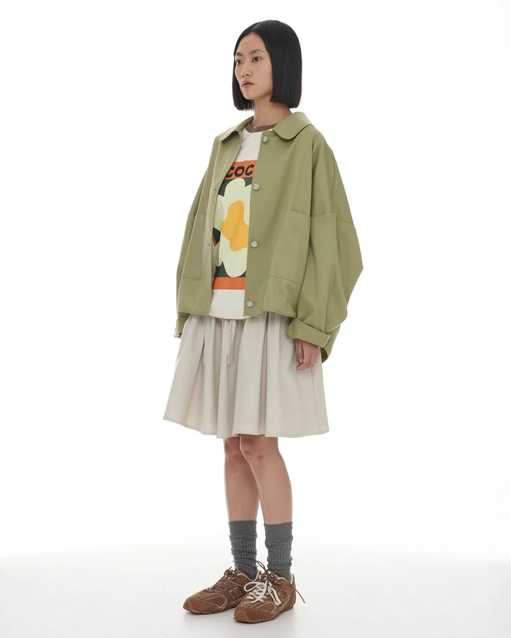 Machac Skirt | Stone with Drawcord