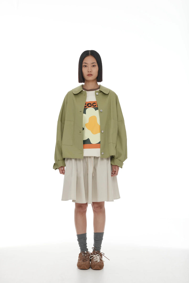 Machac Skirt | Stone with Drawcord