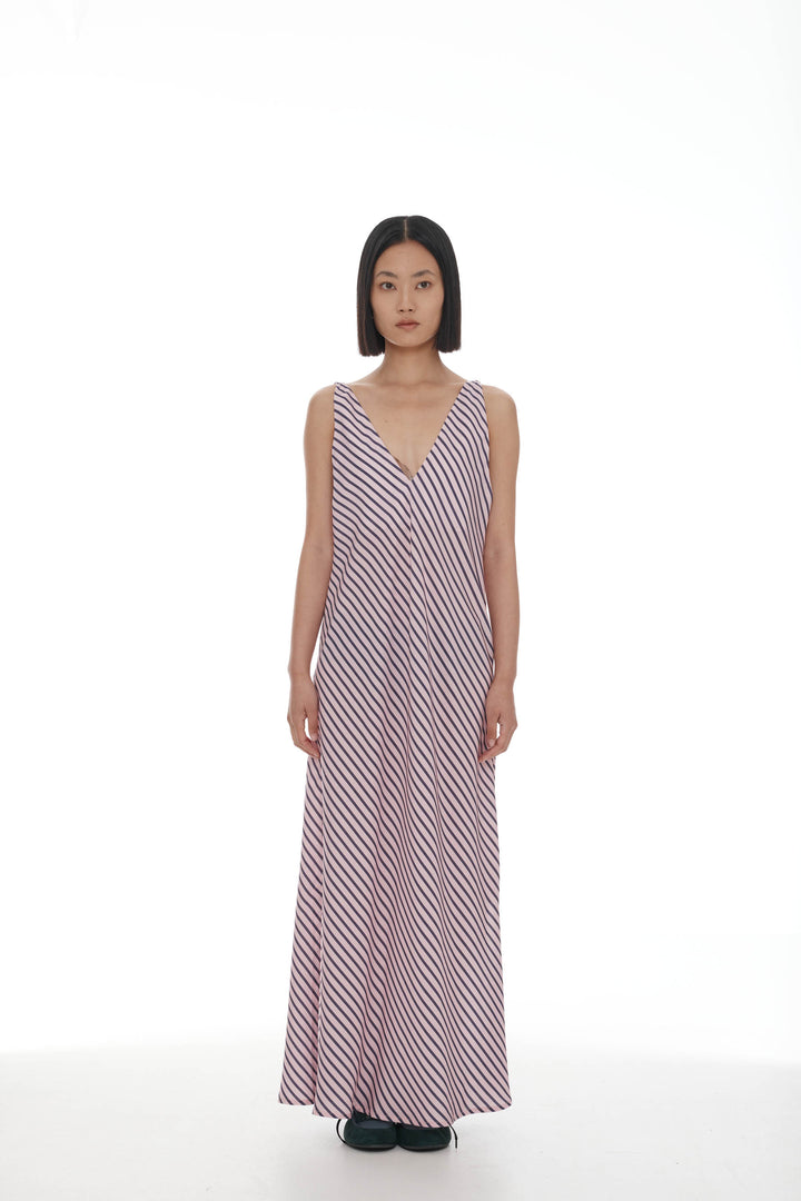 Moussa Dress | Light Pink/Plum