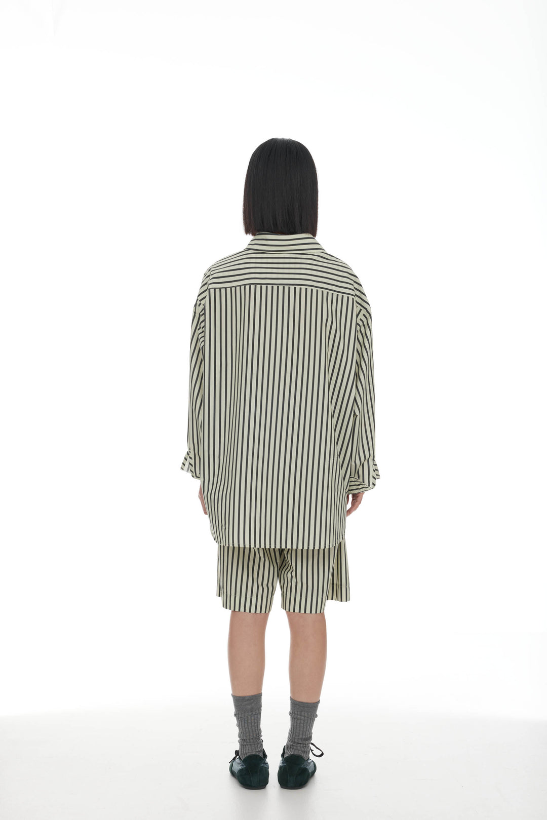 Anchor Shirt | Sage/Dark Khaki Stripe