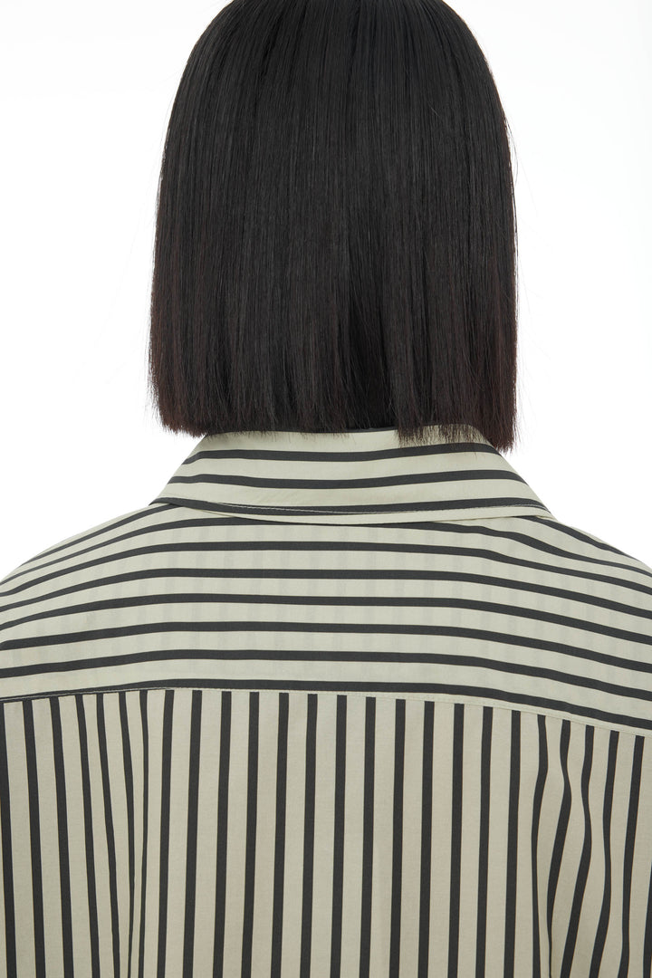 Anchor Shirt | Sage/Dark Khaki Stripe