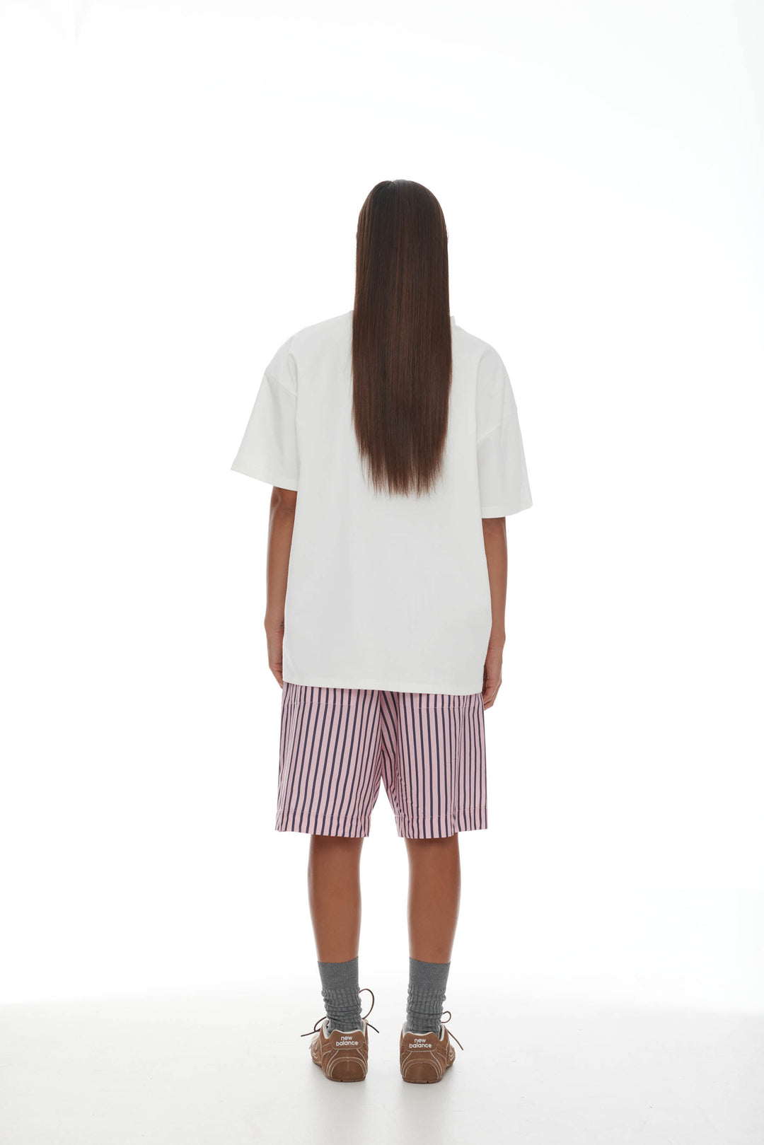 Linley Short | Light Pink/Plum Stripe