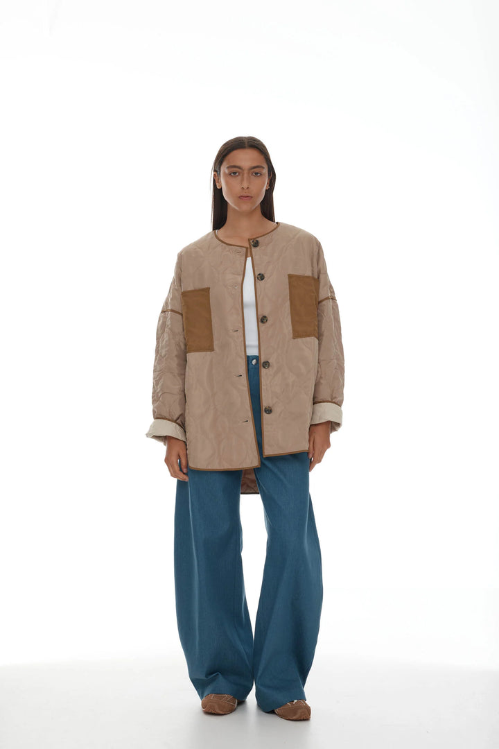 Padded Flynn Jacket | Tan