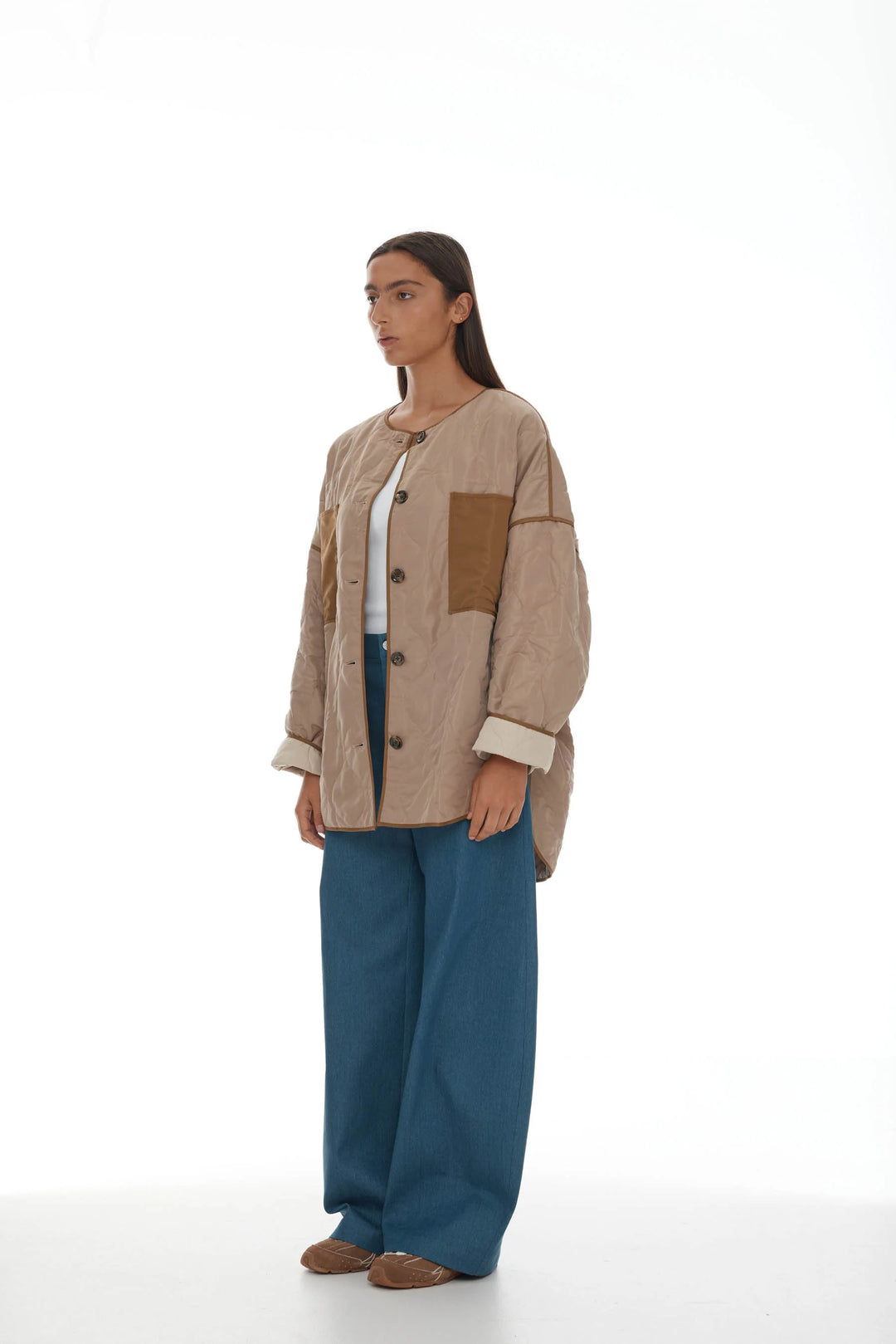 Padded Flynn Jacket | Tan