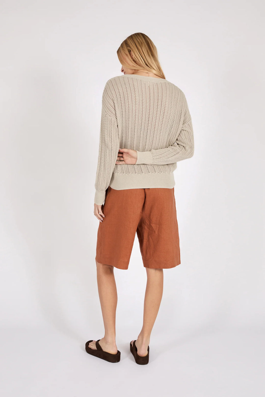 Riptide Linen Short | Rust