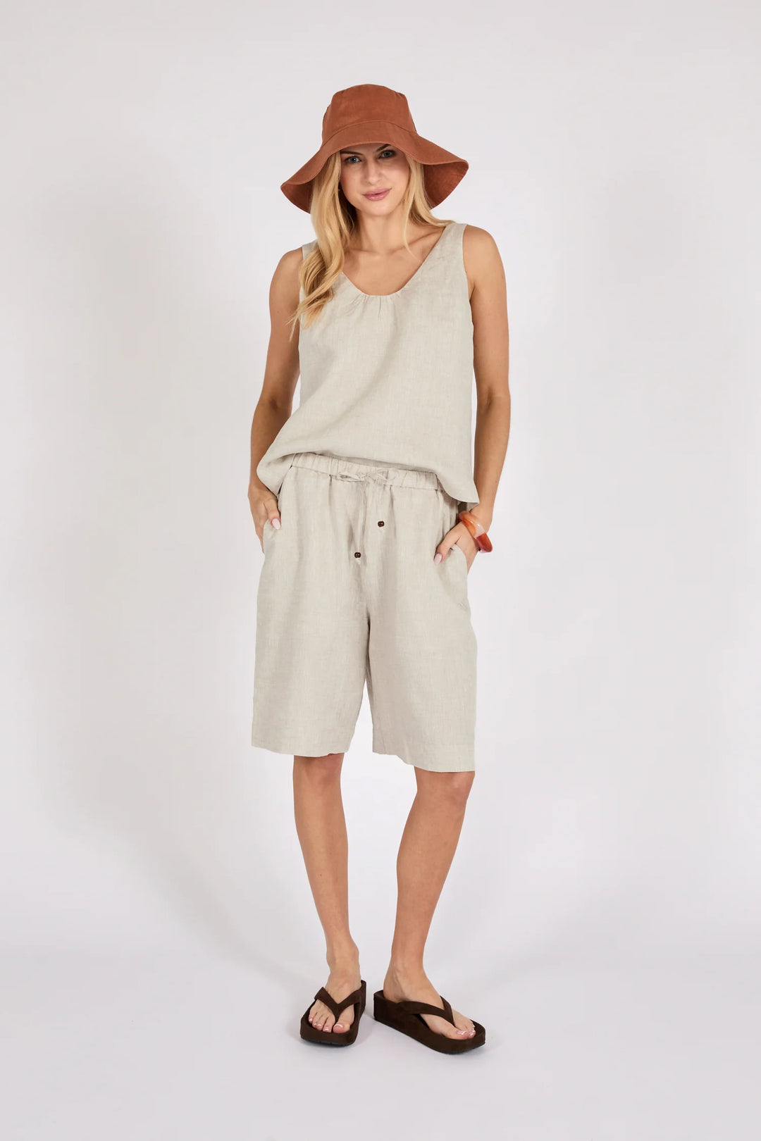 Riptide Linen Short | Natural