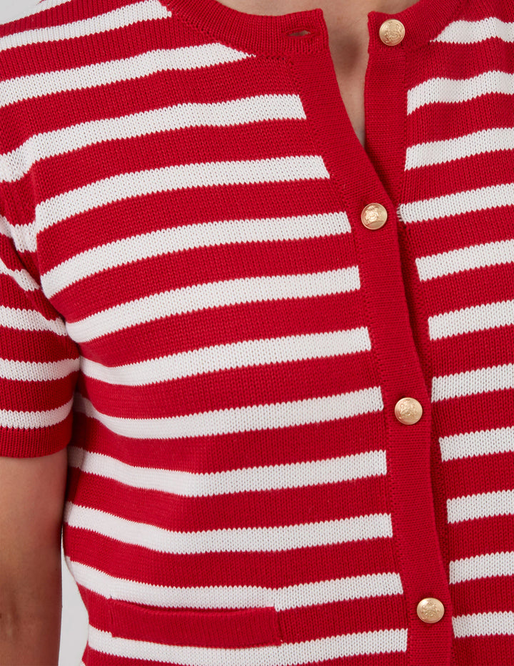 Rue Cardi | Red/White Stripe