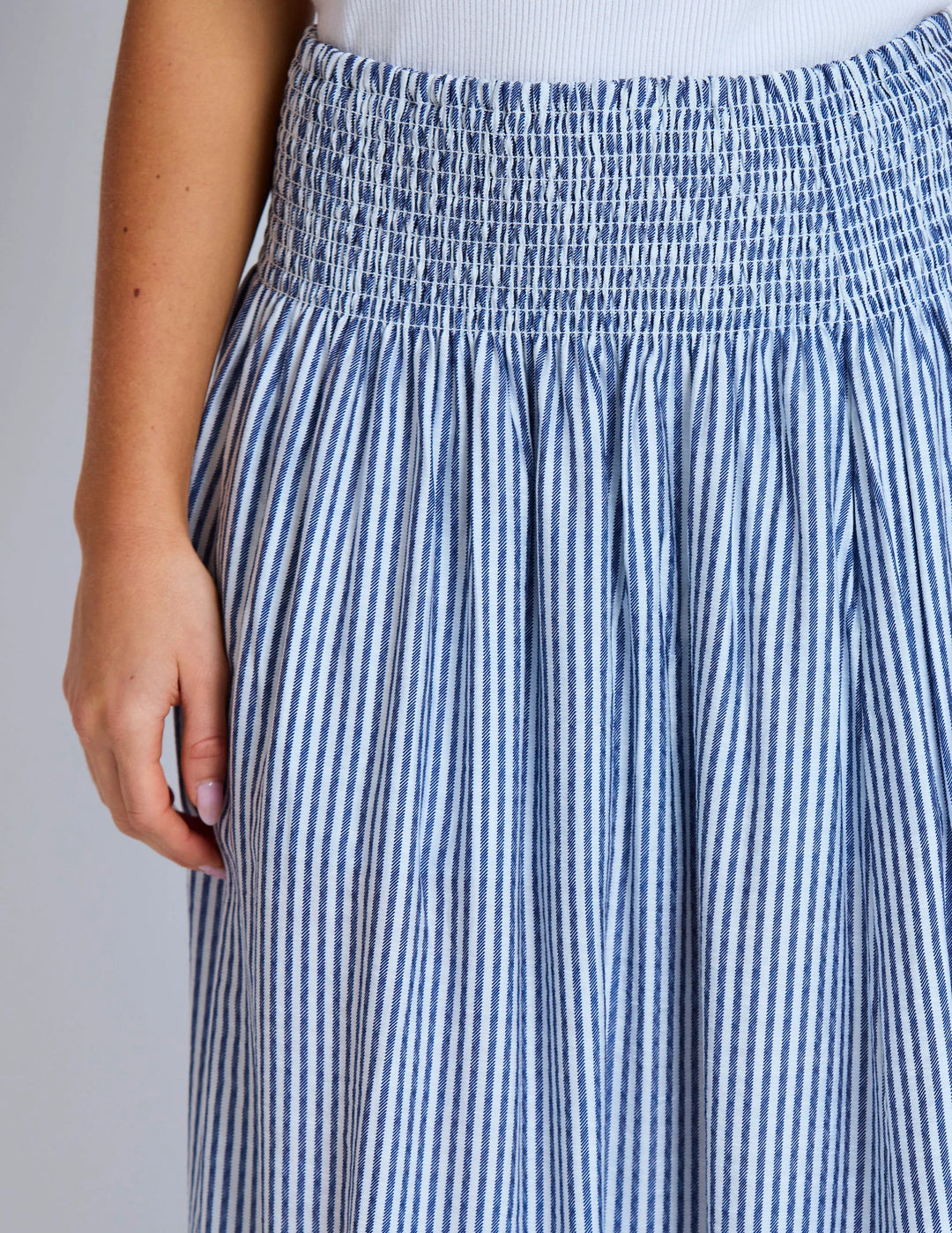 Milly  Skirt | Navy Stripe