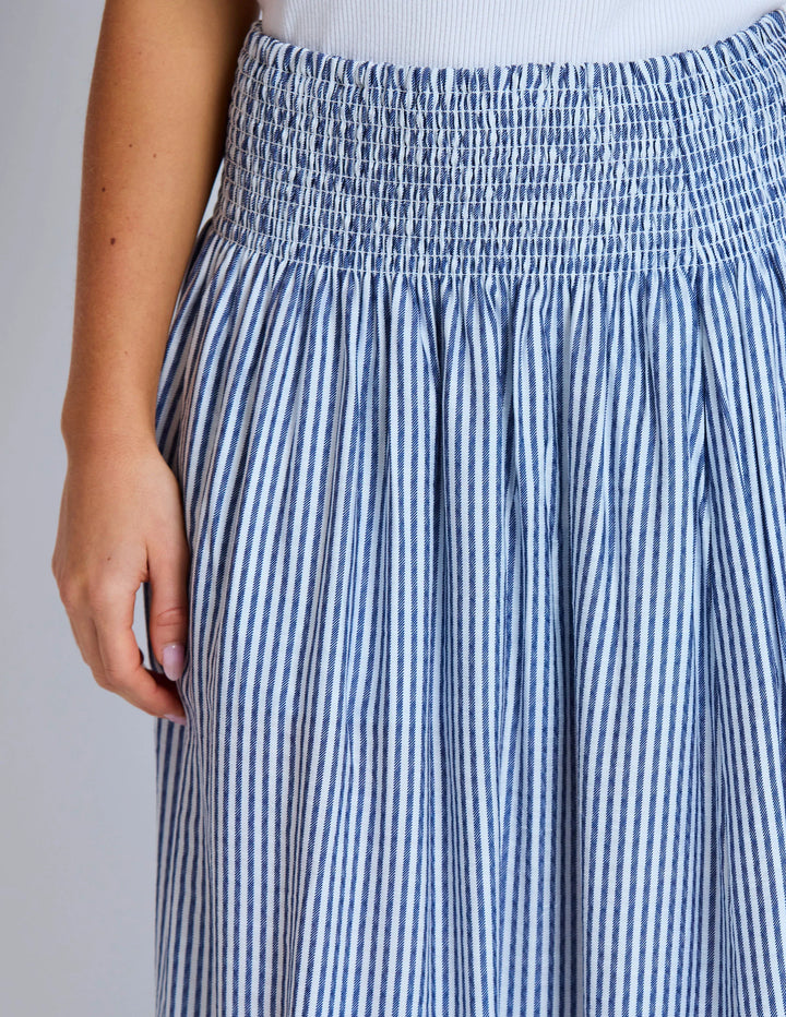 Milly  Skirt | Navy Stripe