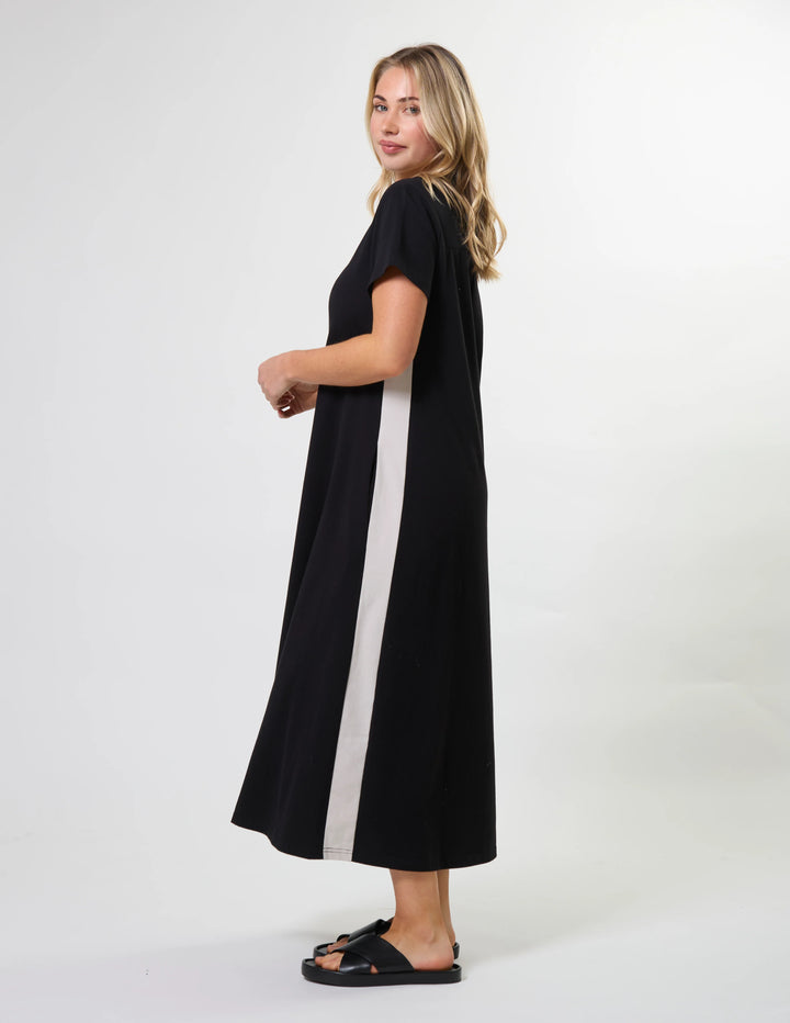 Leah Dress | Black Stripe