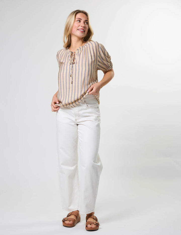 Carson Barrel Jean | Ecru