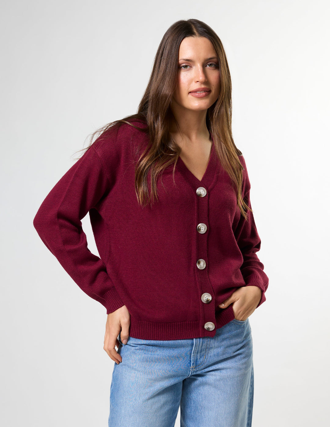 Academy Cardigan | Oxblood