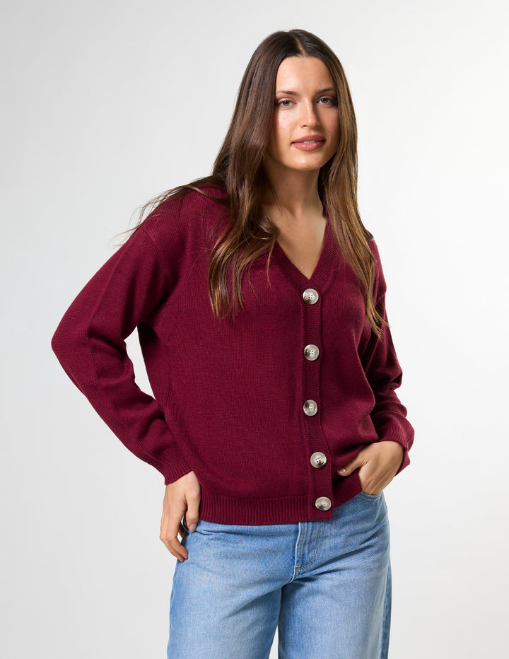 Academy Cardigan | Oxblood