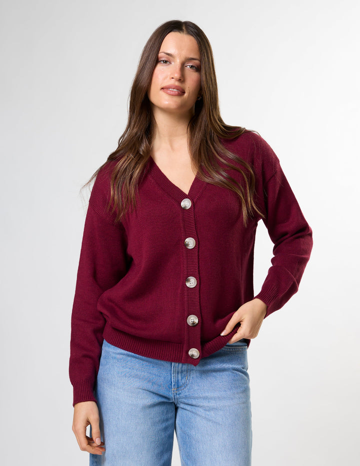 Academy Cardigan | Oxblood