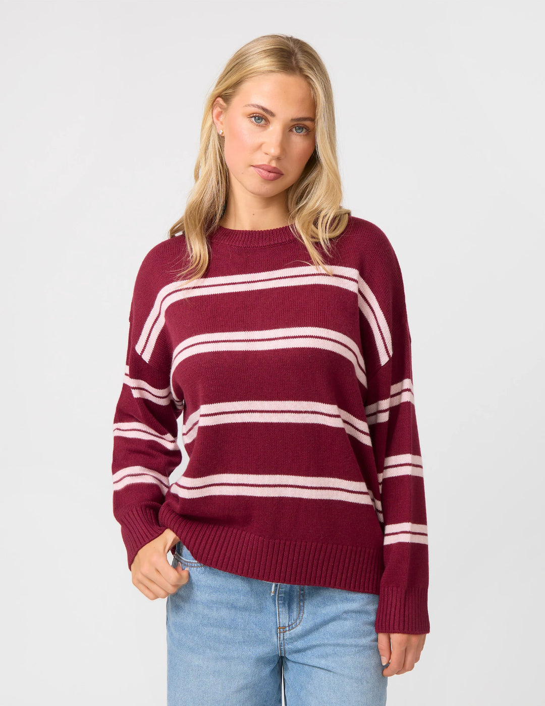 Bianca Jumper | Maroon/Pink