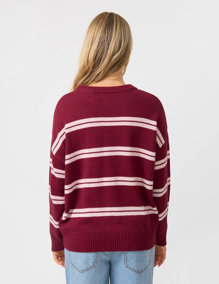Bianca Jumper | Maroon/Pink