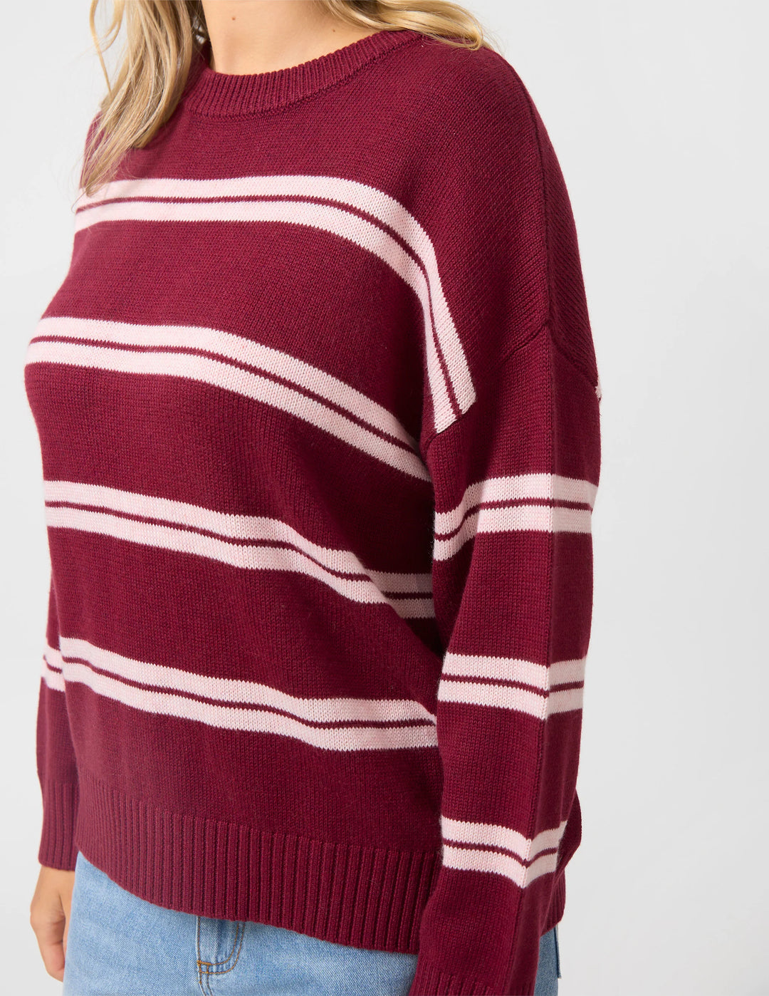 Bianca Jumper | Maroon/Pink