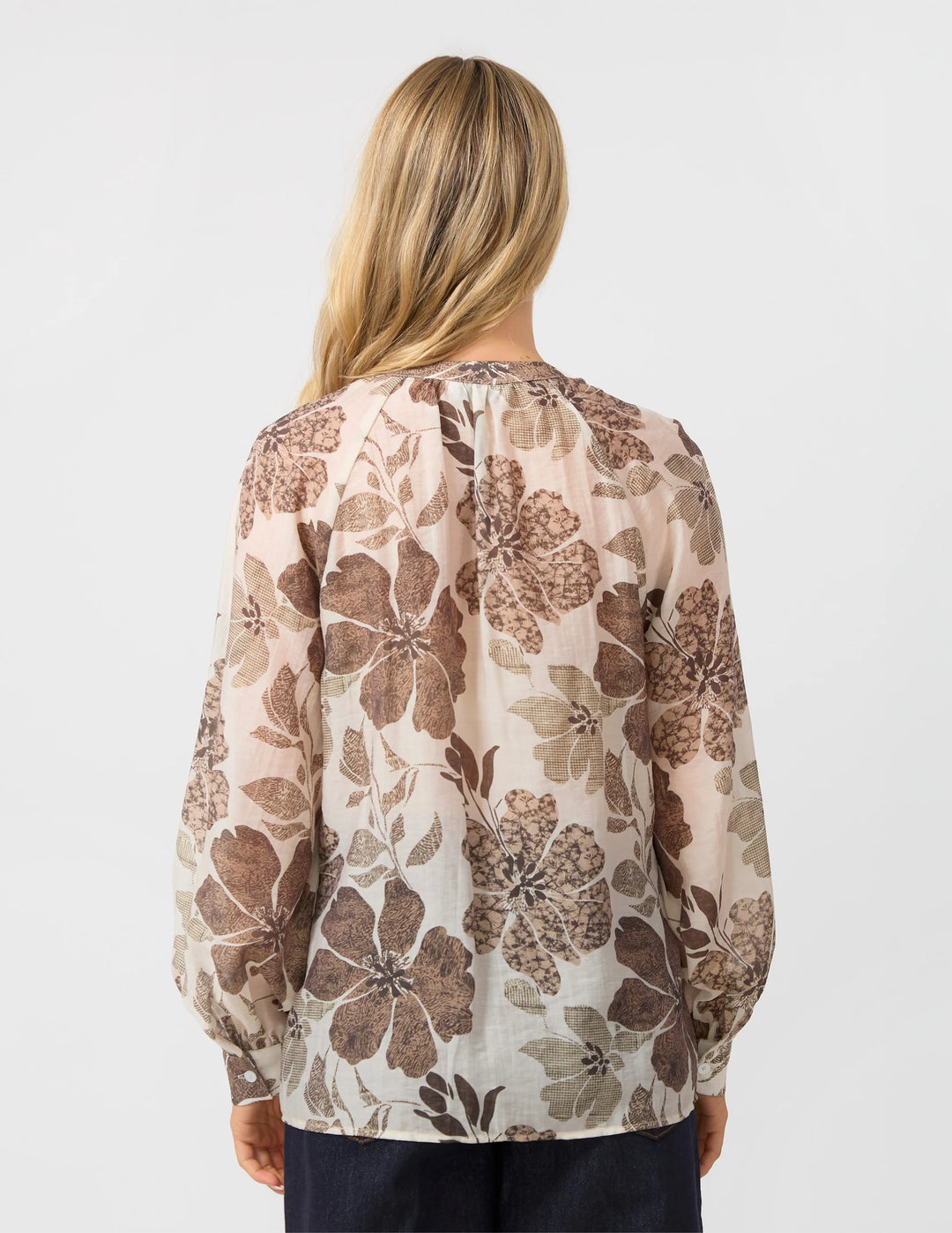 Gina Blouse | Brown Floral