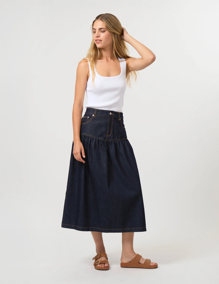 Davina Skirt | Indigo
