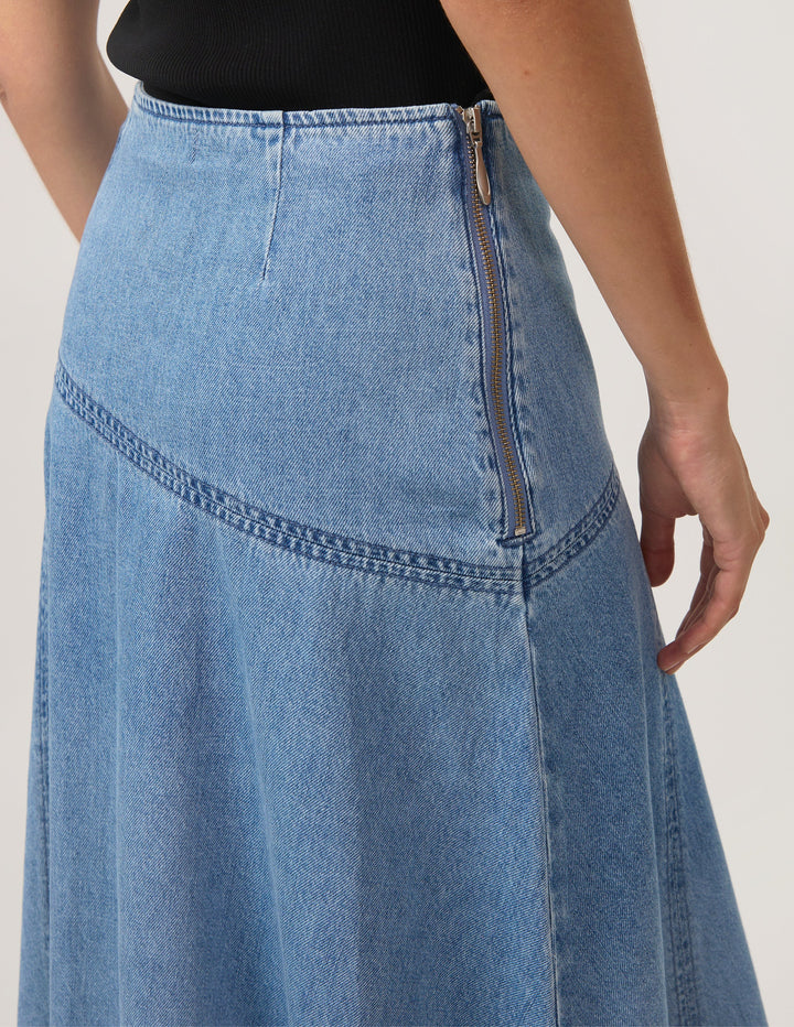 Hazel Skirt | Mid Blue
