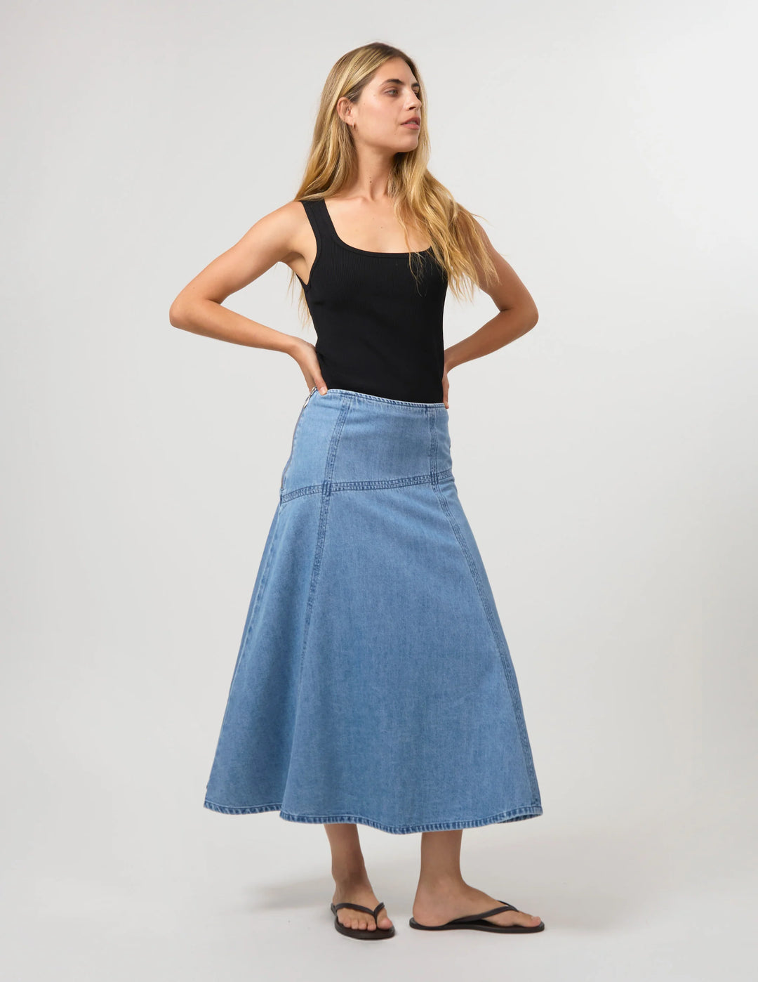 Hazel Skirt | Mid Blue