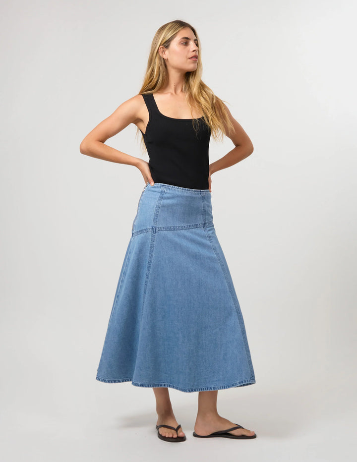 Hazel Skirt | Mid Blue