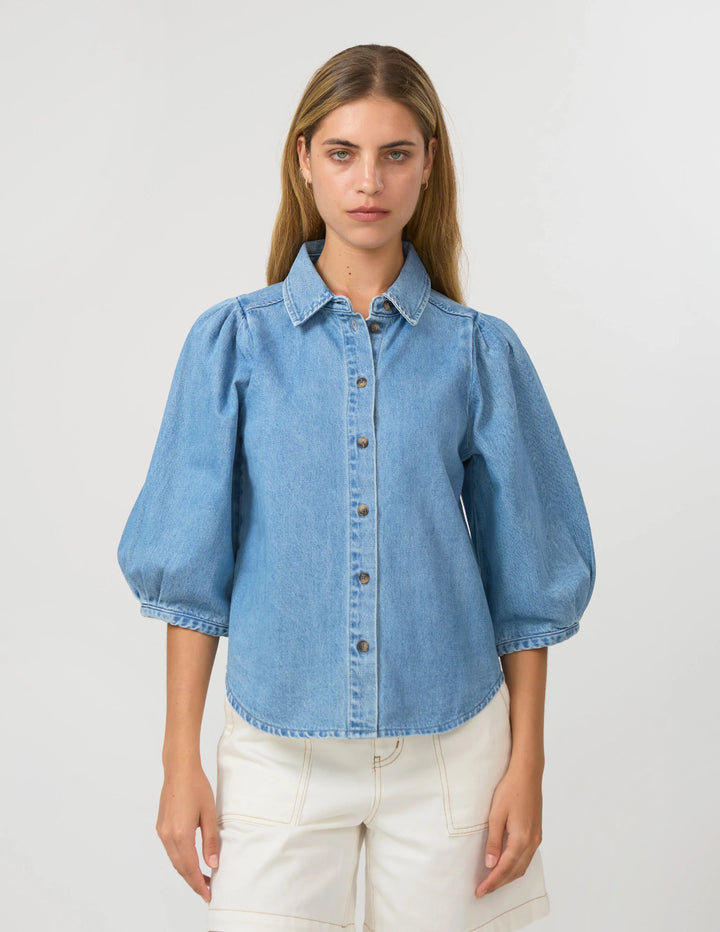 Piper Denim Shirt | Mid Blue