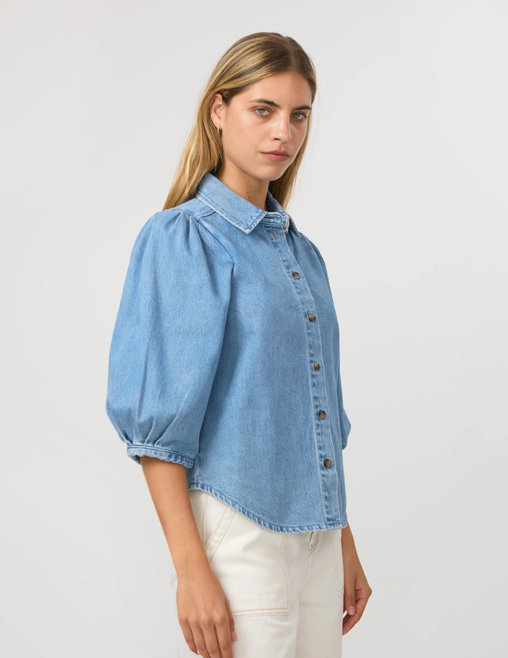 Piper Denim Shirt | Mid Blue