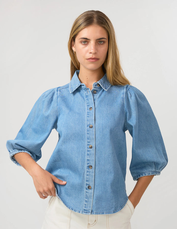 Piper Denim Shirt | Mid Blue