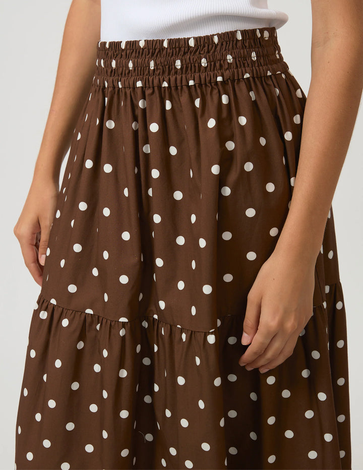 Marlia Skirt | Chocolate Spot