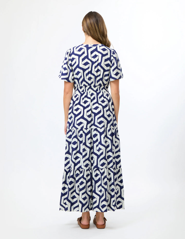 Vittoria Dress | Indigo Geo