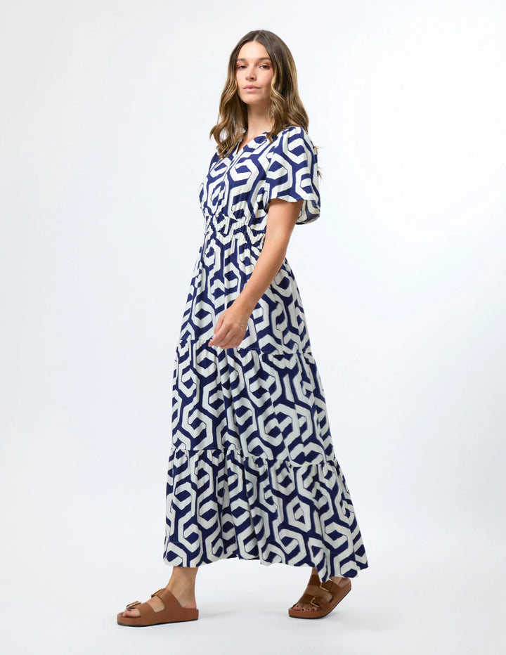 Vittoria Dress | Indigo Geo