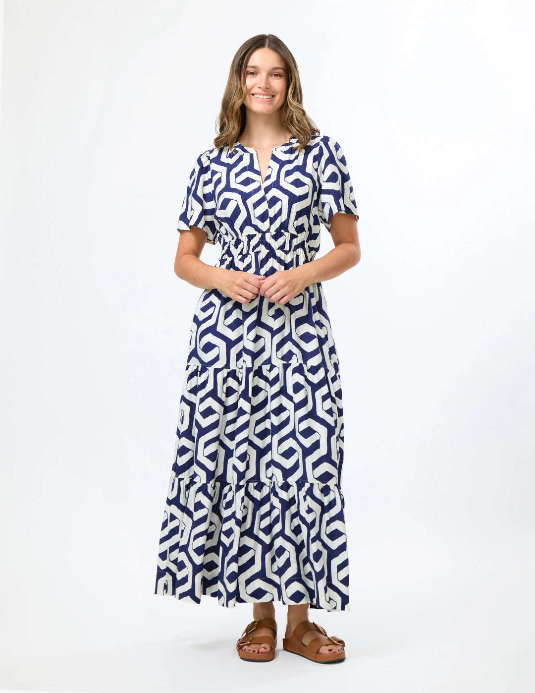 Vittoria Dress | Indigo Geo