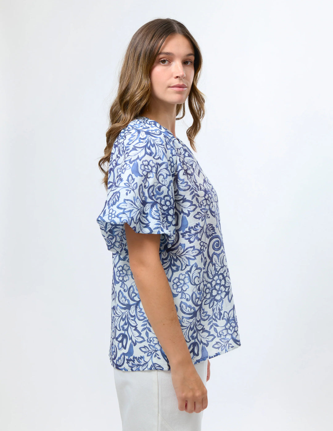 Sonnet Blouse | Blue Hibiscus