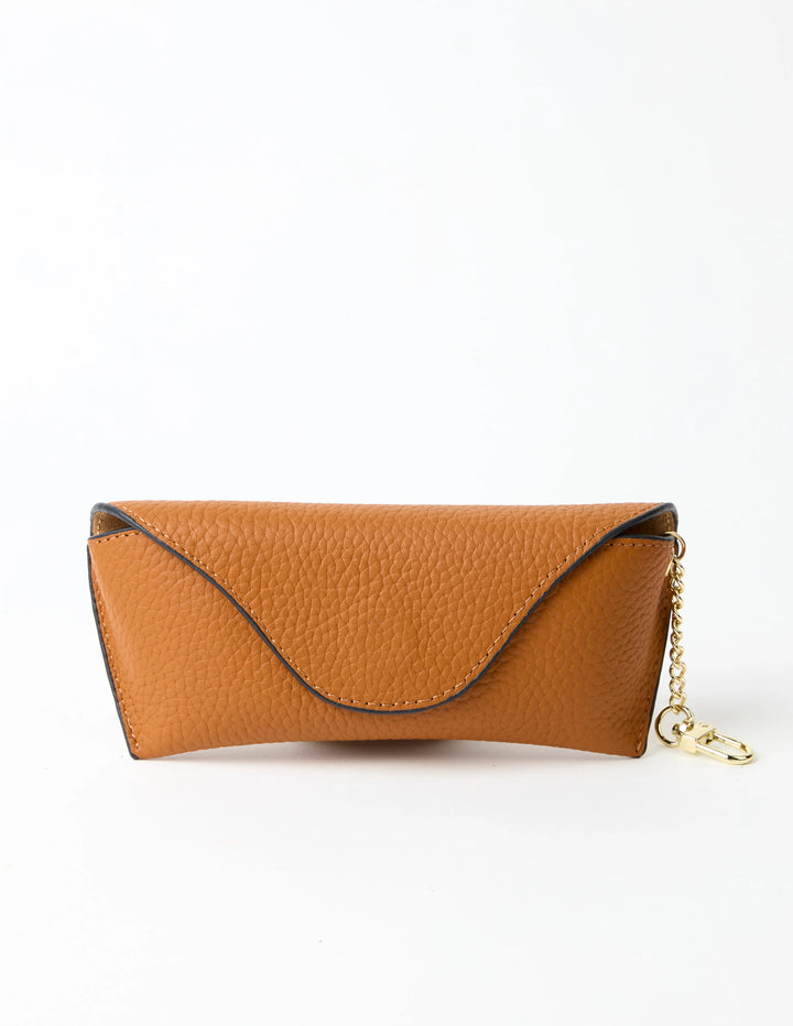 Keychain Leather Sunglasses Case | Tan