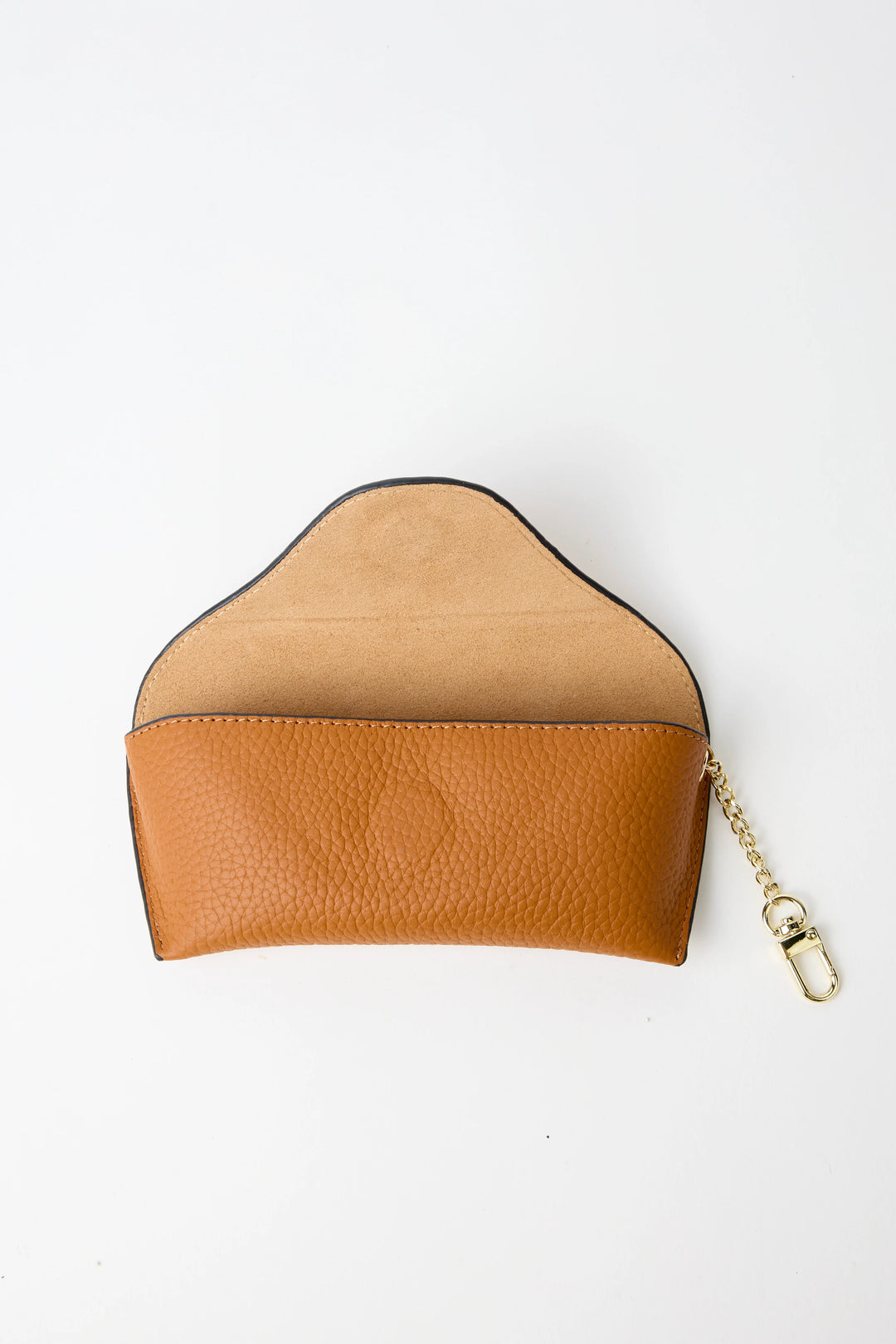Keychain Leather Sunglasses Case | Tan